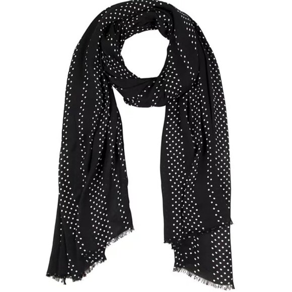 NWT Kate Spade Pin Dot Stripe Oblong Scarf - Picture 1 of 6